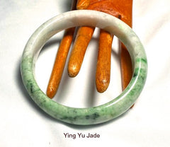Sale-New Listing "Balance Your Life" Yin and Yang Burmese Jadeite Bangle Bracelet 57.5 mm (BB3013)