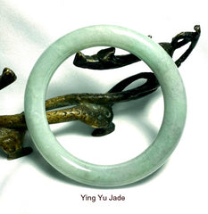 Sale Classic Round "Endlessly Interesting" Traditional Burmese Jadeite Bangle Bracelet 58 mm (BB3015)