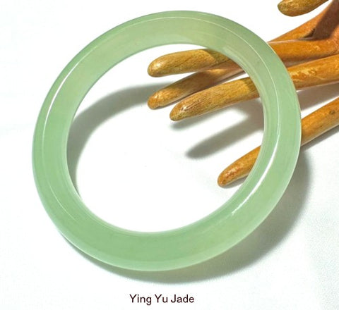 Sale-Classic Round Traditional Chinese Jade Bangle Bracelet 63.5 mm (NJ-2657)