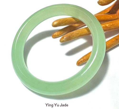 Classic Round Chinese Jade Bangle Bracelet 56 mm (NJ-2660)