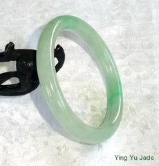 Qing Dynasty Vintage Estate Classic Round Old Mine Lao Pit Jadeite Jade Bangle Bracelet 56.5mm  (TI-1286)