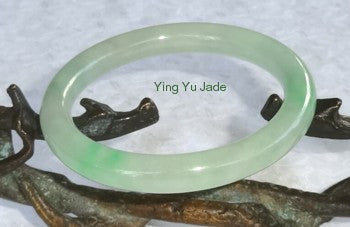Qing Dynasty Vintage Estate Classic Round Old Mine Lao Pit Jadeite Jade Bangle Bracelet 56.5mm  (TI-1286)