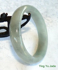 "Calm Your Spirit "Smoky Hues" Old Mine Jadeite Bangle Bracelet 57.5mm (BB2683)