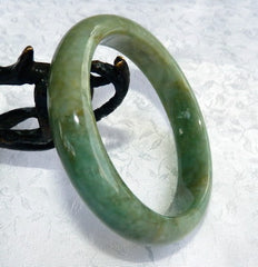 Ying Yu's Jewelry Box "Good Green" Burmese Jadeite Bangle Bracelet 57mm + Certificate (3106)