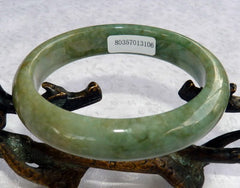 Ying Yu's Jewelry Box "Good Green" Burmese Jadeite Bangle Bracelet 57mm + Certificate (3106)