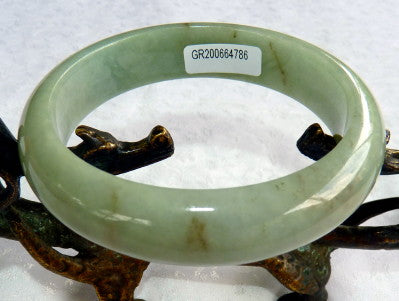 Sale Good Green Burmese Jadeite Grade A Bangle Bracelet 58.5 mm + Certificate (G4786)