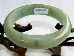 Sale Good Green Burmese Jadeite Grade A Bangle Bracelet 58.5 mm + Certificate (G4786)