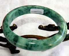 "Powerful Woman" Grade A Burmese Jadeite Bangle Bracelet 62 mm + Certificate (4980)