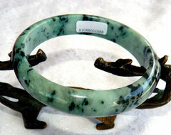 "Resilient Woman" Burmese Jadeite Bangle Bracelet 63 mm Grade A + Certificate (4988)