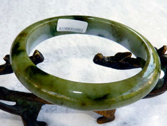 Green and Lavender Burmese Jadeite Bangle Bracelet 61 mm + Certificate (4993)