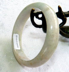"Endlessly Interesting" Burmese Jadeite Bangle Bracelet 52 mm Grade A + Certificate (682)