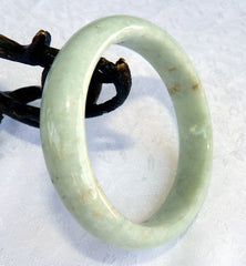 "Endlessly Interesting" Burmese Jadeite Grade A Bangle Bracelet 57 mm + Certificate (697)