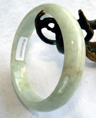 "Endlessly Interesting" Burmese Jadeite Grade A Bangle Bracelet 57 mm + Certificate (697)