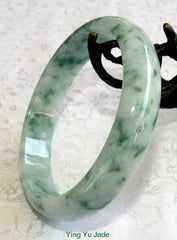 Precious Green Veins "Butterfly Tracks" Old Mine Burmese Jadeite Jade Bangle Bracelet 62.5mm (BB2082)