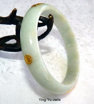 Jade bangle online with gold