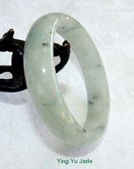 Translucent Icy "Butterfly Tracks" Jadeite Bangle 57.5mm (BB2305)