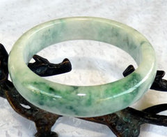 Imperial Green Veins Old Mine Vintage Jadeite Bangle Bracelet 58.5mm (BB2576)