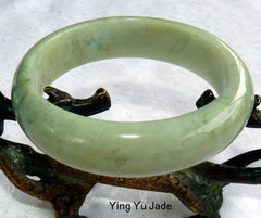 Clearance-"Good Earth" Green Burmese Jadeite Bangle Bracelet 57mm (CL-BB2796)