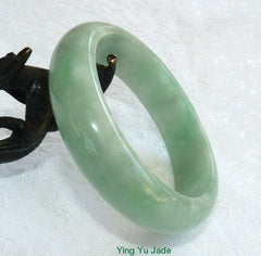 "Glowing" Good Green Jadeite Jade Bangle Bracelet 56mm (BB2810)