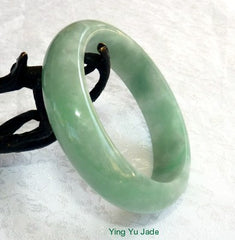 "Glowing" Good Green Jadeite Jade Bangle Bracelet 56mm (BB2810)