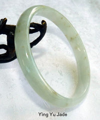 Translucent Slender "Butterfly Tracks" Large Old Mine Burmese Jadeite Jade Bangle 66.5mm (BB2819)