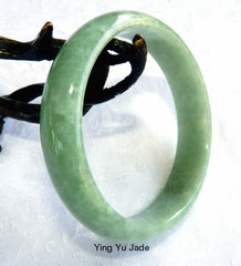 "Gorgeous Green" Burmese Jadeite "Old Mine" Bangle Bracelet 56 mm (BB2839)