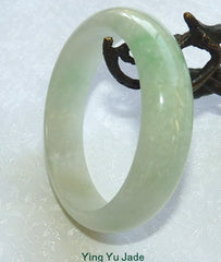 "Calm Spirit" Translucent Burmese Jadeite Bangle Bracelet 57.5mm (BB2917)