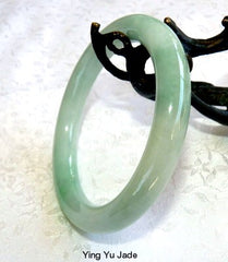 Classic Round Burmese Jadeite "Old Mine" Bangle Bracelet 58 mm (BB2921)