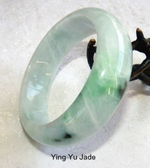 "Ying Yu's Jewelry Box" Wide "Free Spirit" Burmese Jadeite Bangle Bracelet 58 mm (fits like 54-55 mm) BB2935)