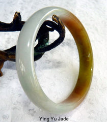 "Hong" Honey/Red Old Mine Burmese Jadeite Bangle Bracelet 55.5 mm (BB2957)