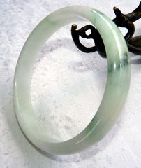 "Powerful Yang Green Veins" Burmese Jadeite "Old Mine" Bangle Bracelet Large Men's 72 mm (BB2963)