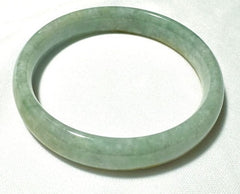 "Honey on Green" Burmese Jadeite Bangle Bracelet 58 mm (BB3000)
