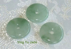 Classic Green Veins Jade "Bi" Symbol of Heaven Pendant (P-691)