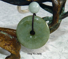 "Bi" Symbol of Heaven Burmese Jadeite Key Chain / Pendant (BJP-BI-K)