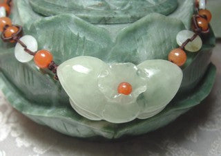 Precious Lily Burmese Jadeite Necklace (BJNECK-13)
