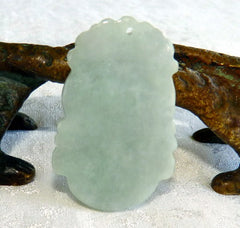 "Dragon Brings Wealth and Luck" Burmese Jadeite Pendant (BJP-866)