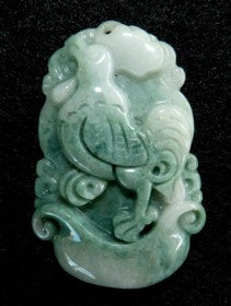 "Clever Honest Cock / Rooster" Burmese Jadeite Pendant (BJPZ-Rooster)