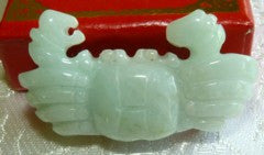 Auspicious Rare 3-D Crab Burmese Jadeite Well Carved  Pendant (BJP830)