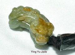 "Hong" Burmese Jadeite Ox Pendant (BJP916)