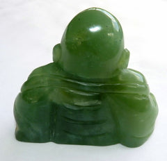 "Buddha Protects" Chinese Jade Large Buddha Carving