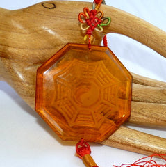 "Daoist Bagua" Citrine Crystal Hanging Ornament (CP-231)