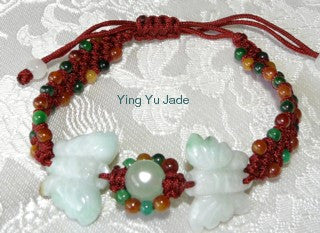 "Transforming Butterflies" Jadeite Adjustable Bracelet (BJB53)