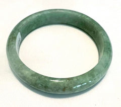 Sale-"Gorgeous Green" Burmese Jadeite Bangle Bracelet 59 mm Grade A+ Certificate (G7436)