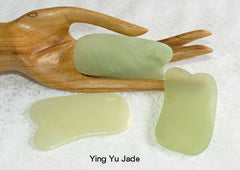 Jade Gua Sha Tool for Scraping, Chinese Medicine  #8 "Wood" Element