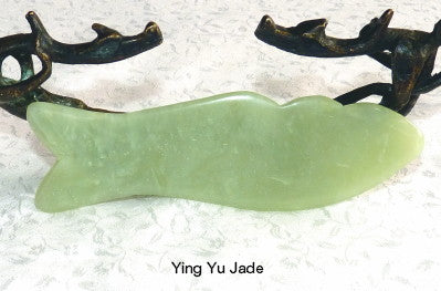 Professional Size Jade Gua Sha Tool Chinese Medicine "Scraping" #4 "Wavy Fish" Water Element