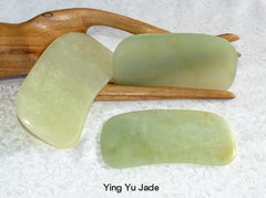 Jade Gua Sha Tool for Scraping, Chinese Medicine #6 "Wood"