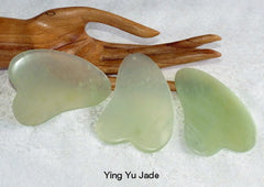 Jade Gua Sha Tool for Scraping, Chinese Medicine #9 "Fire" Element