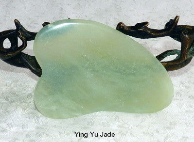 Jade Gua Sha Tool for Scraping, Chinese Medicine #9 "Fire" Element