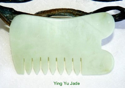 Jade Gua Sha Tool with Comb for Scalp and Hair #10