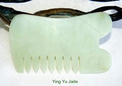 Jade Gua Sha Tool with Comb for Scalp and Hair #10